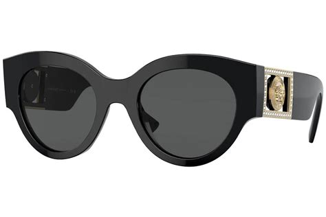 versace round sunglasses black